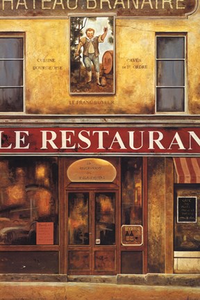 Framed Le Restaurant Print
