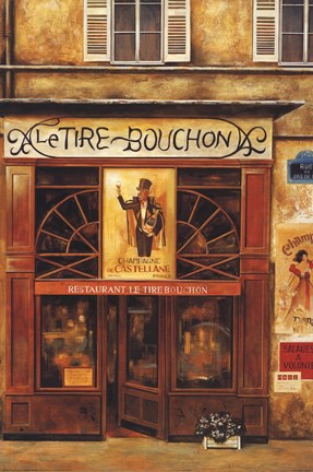 Framed Le Tire Bouchon Print