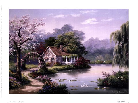 Framed Arbor Cottage Print