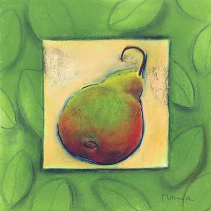 Framed Yellow Pear Blushing Print