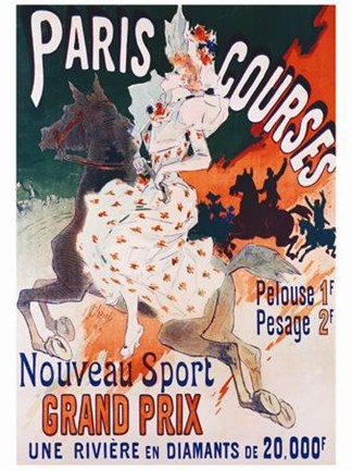 Framed Paris Courses Print