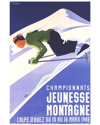 Framed Championnats Jeunesse Et Montagne Print