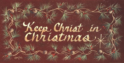 Framed Keep Christ In Christmas Print
