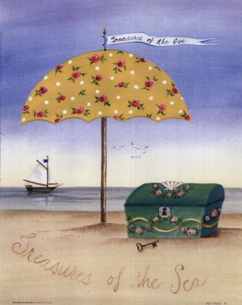 Framed Treasures Of The Sea Print