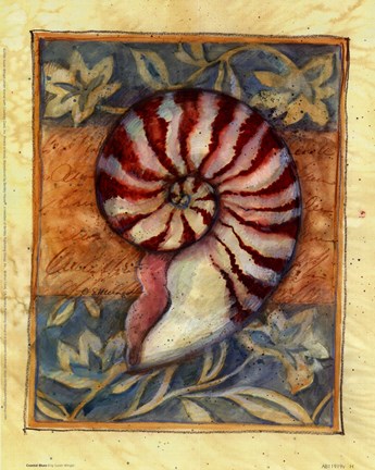 Framed Coastal Blues I Print