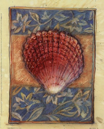 Framed Coastal Blues IV Print