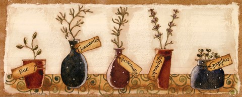 Framed Herb Collection I Print