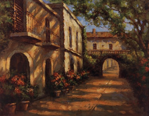 Framed Arched Passageway Print