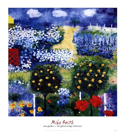 Framed Rose Garden Print