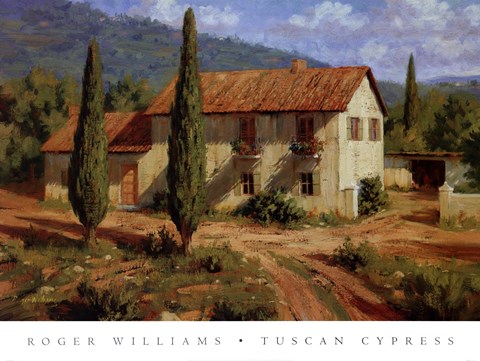 Framed Tuscan Cypress Print