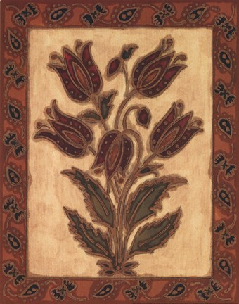 Framed Global Flowers II Print