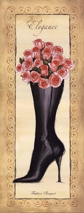 Framed Fashion Bouquet II Print