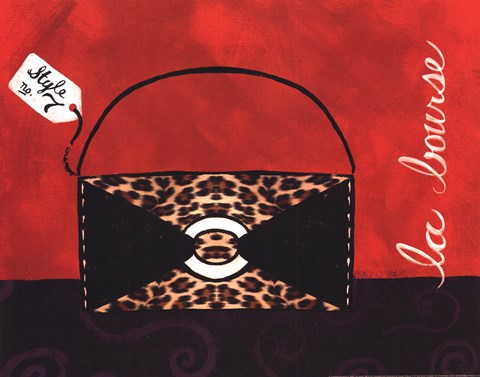 Framed Leopard Handbag II Print
