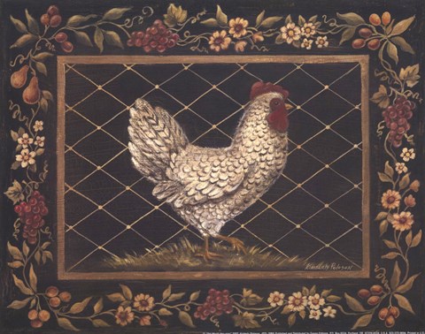 Framed Old World Hen - Mini Print