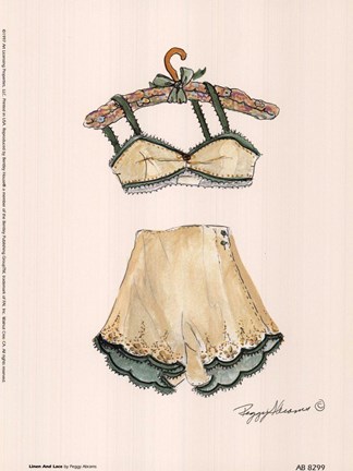 Framed Linen and Lace Print