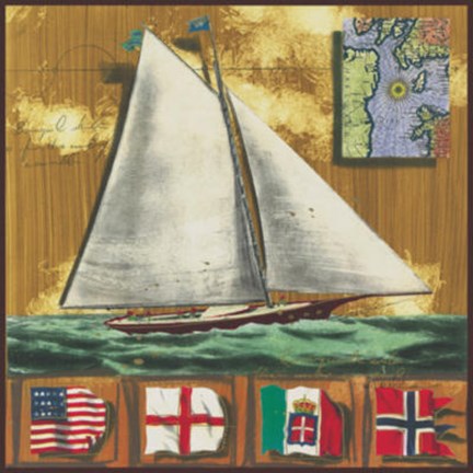 Framed Michael A Warnica  - Around The World ll Size 10x10 Print