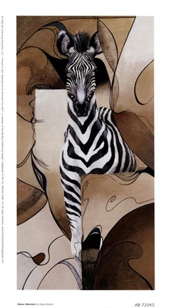 Framed Zebra Abstract Print