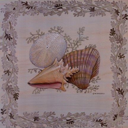 Framed Pastel Shell I Print