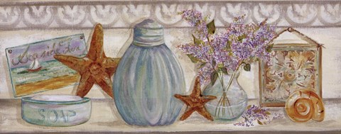 Framed Seaside Bath I Print