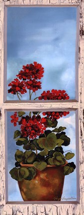 Framed Antique Window I Print