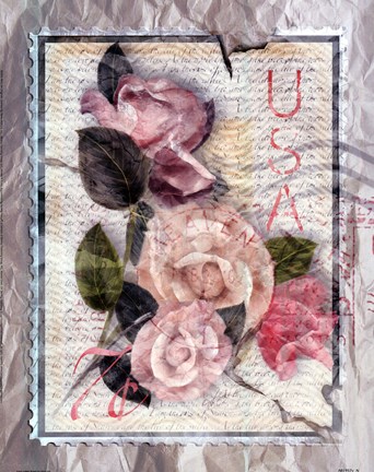 Framed Love Letter Roses Print