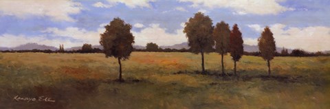 Framed Valley Of Gold I Print