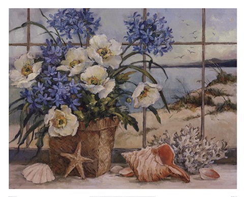 Framed Seaside Cottage Print