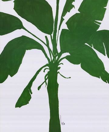 Framed Silhouette Of Palm 2 Print