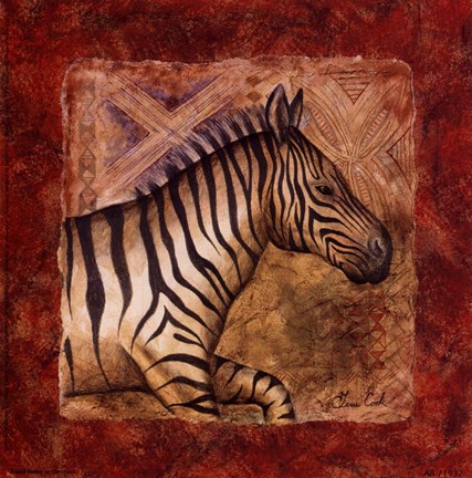 Framed Zebra Safari Print
