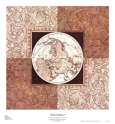 Framed Worldly Perspective I Print