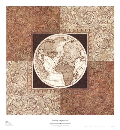 Framed Worldly Perspective II Print