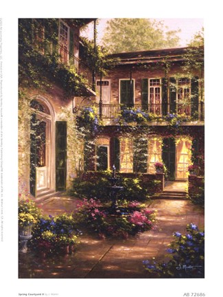 Framed Spring Courtyard II Print