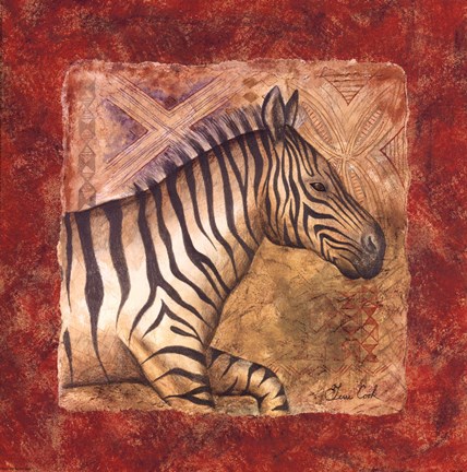 Framed Zebra Safari Print