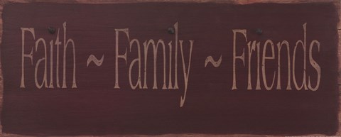 Framed Faith Family Friends Print