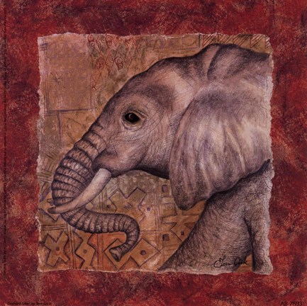 Framed Elephant Safari Print