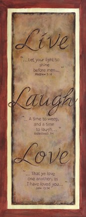 Framed Live Laugh Love Print