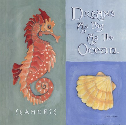 Framed Dreams As Big As The Ocean (Detail 1) Print