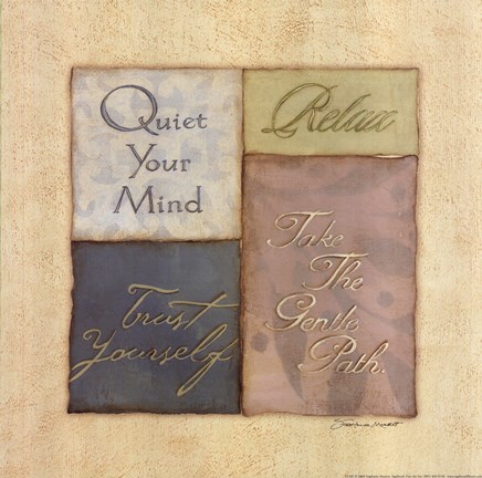 Framed Relax - Quiet Your Mind Print