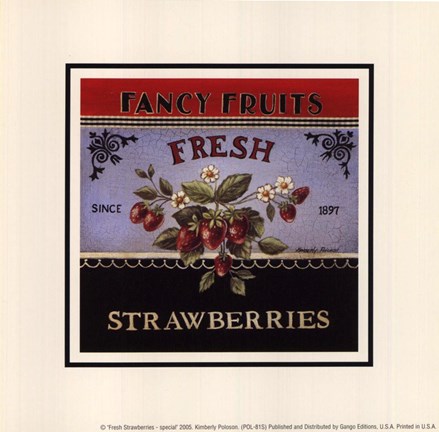 Framed Fresh Strawberries - Special Print
