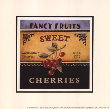 Framed Sweet Cherries - Special Print