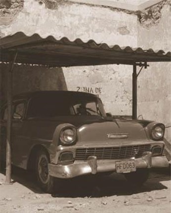 Framed Car Under Overhang Print