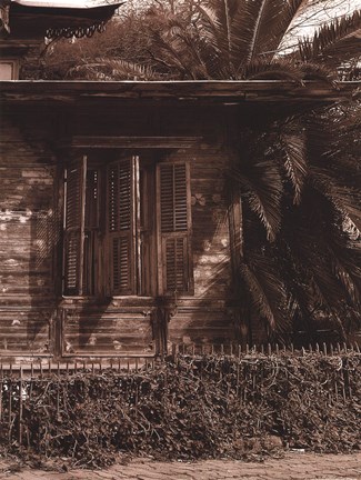 Framed Open Window On Building Print