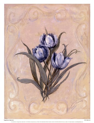 Framed Tulips Azure Print