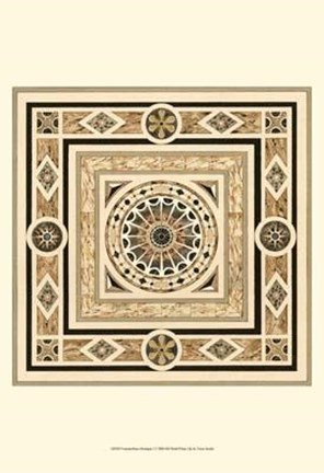 Framed Fontainebleau Mosaique I Print