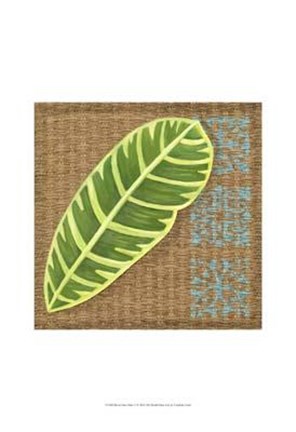 Framed Block Print Palm V Print