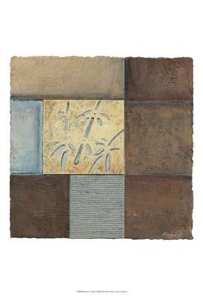 Framed Bamboo In Blue Print