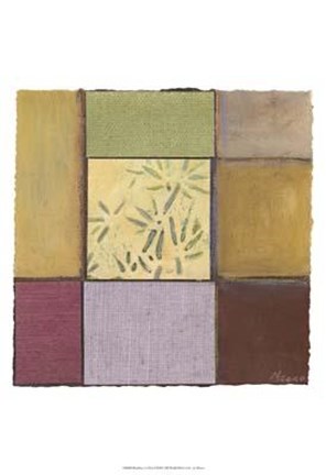 Framed Bamboo In Plum Print