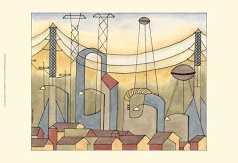 Framed Urban Suburban No1 Print