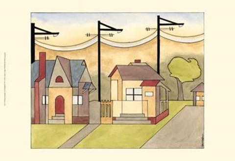 Framed Urban Suburban No3 Print