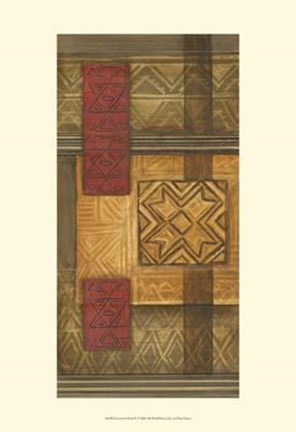 Framed Grasslands Batik IV Print